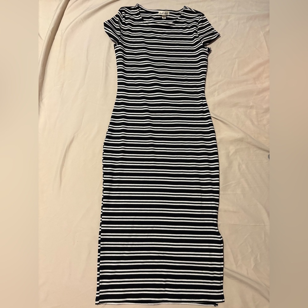 Black and White Striped Dress
